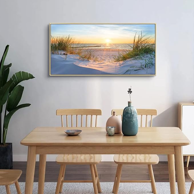 MHARTK66 Framed Wall Art for Living Room Modern Wall Decor for Bedroom Beach - Image 5