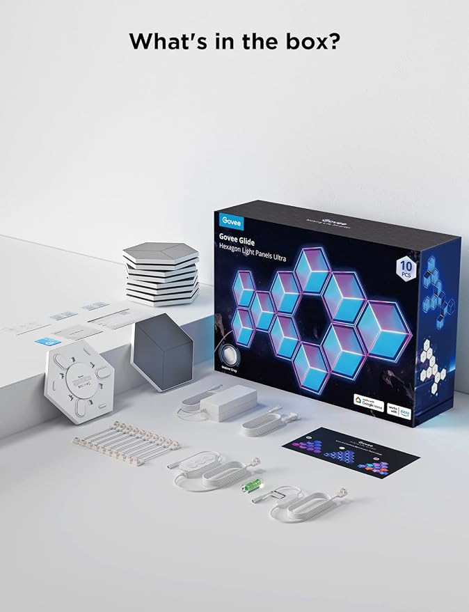 Govee Glide Hexagon Light Panels Ultra, RGBIC 3D Wall Lights - Image 9