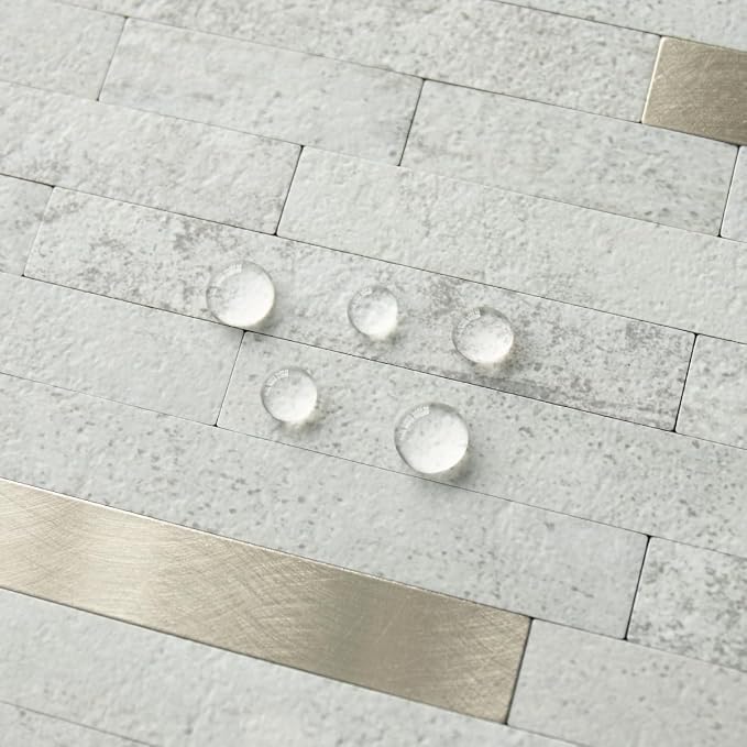 AULIGET 20 Sheets Faux Stone Peel and Stick Backsplash - Image 3