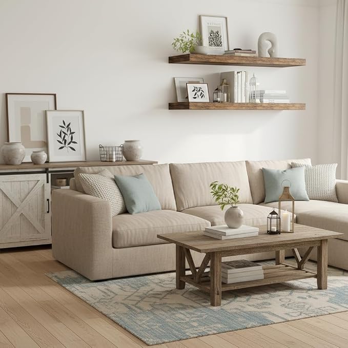 Vivelove 12" Deep Floating Shelves 47.2" Long, Wall Shelves - Image 7