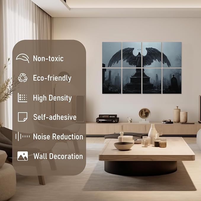 Art Acoustic Panels Tiles Decorative Room Sound Proof Foam Absorbing Panels - Image 3