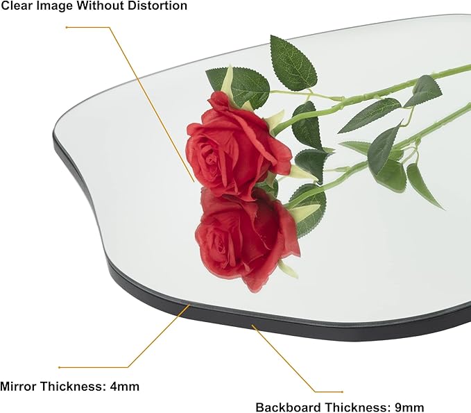 BOMINICA Irregular Wall Mirror Asymmetrical Mirror Frameless - Image 5