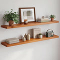 Homeforia 48 inch Oak Floating Shelf, High End Solid Real Wood 48inch Floating by Homeforia