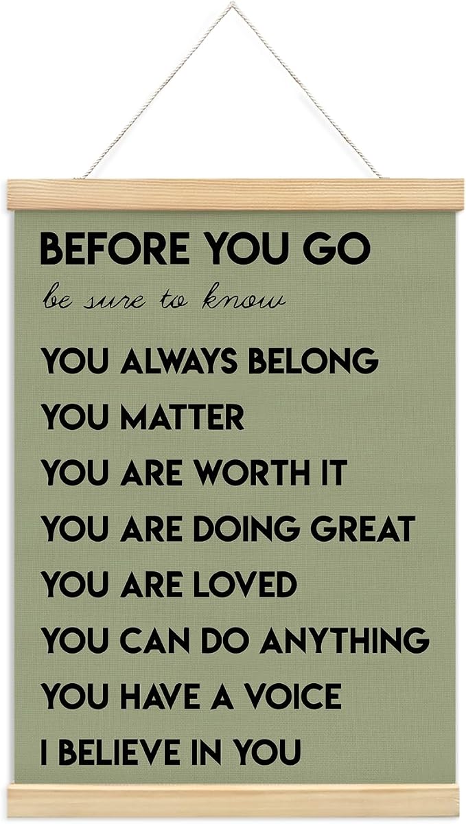 Mental Health Positive Inspirational Wall Art Decor, Therapist Office Signs by Unknown