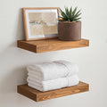 Homeforia 12 inch Golden Oak Floating Shelf, High End Solid Real Wood 12inch by Homeforia