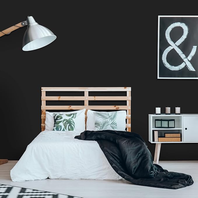 practicalWs 35.4 in x118 in Black Wallpaper Peel and Stick Wallpaper Shelf - Image 2