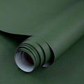 TANONE Dark Green Contact Paper Peel and Stick, Grasscloth Wallpaper Self by TANONE