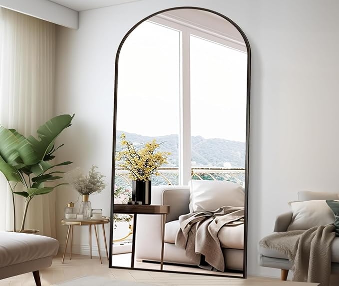 Rowjut Floor Full Length Mirror, Arched Mirrors Full Length 81"x41" - Image 2