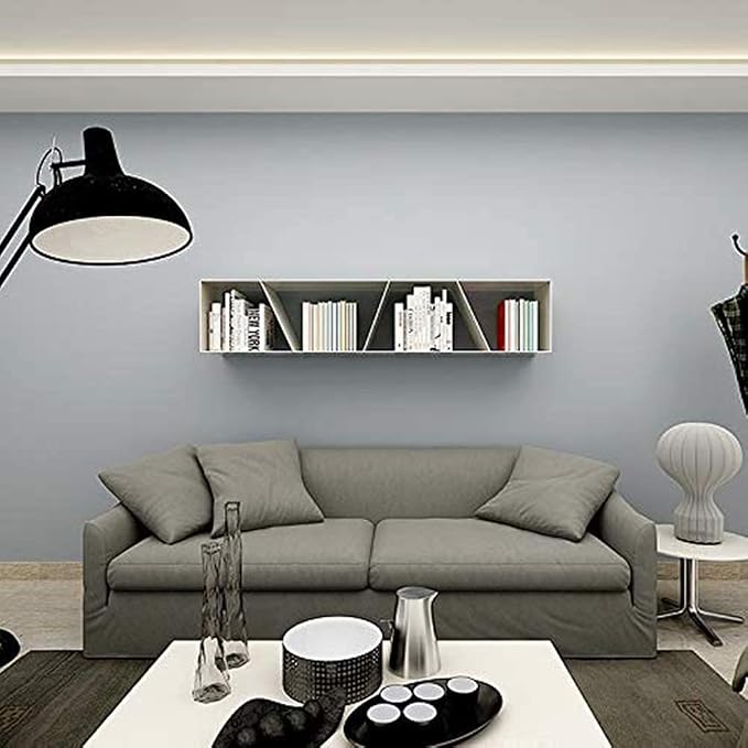 practicalWs Gray Self-Adhesive Wallpaper SelfA-dhesive Film Stick Paper Easy to - Image 3