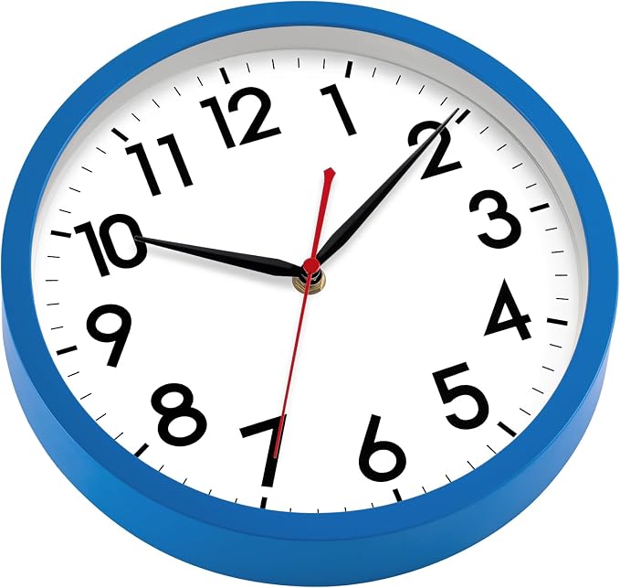 AKCISOT Wall Clock 10 Inch Silent Non-Ticking Modern Clocks Battery Operated - Image 8