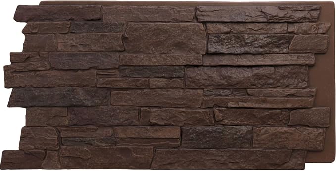 EverStone Acadia Ledge Faux Stone Panel, Deep Creek Color by EkenaMillwork