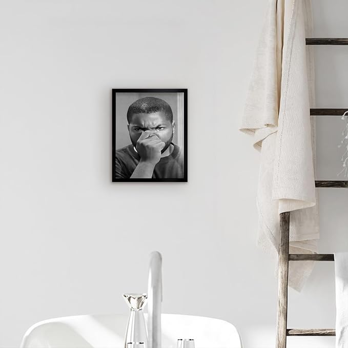 Black and White Bathroom Wall Art, Funny Bathroom Decor Humor Amusing Restroom - Image 7