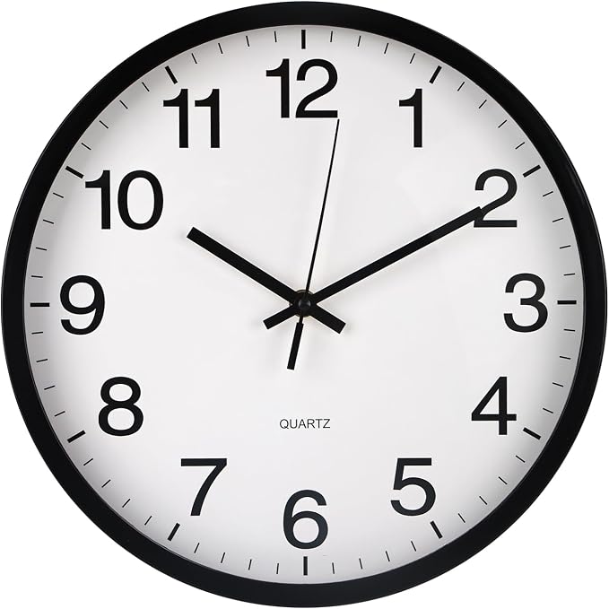 Wall Clock Non-Ticking Silent Quartz Movement Decor Clock Modern Simple Style by BAKBRAND