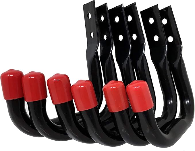 Tetra-Teknica UH03-6P Heavy Duty Garage Storage Utility Hooks, Color Black by Tetra-Teknica