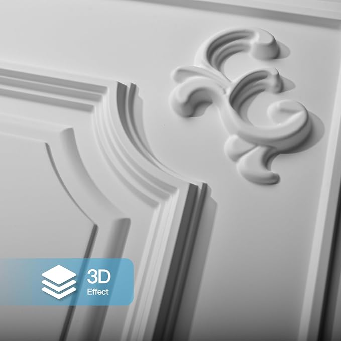 Art3d Drop Ceiling Tiles 24x24, Wainscoting Panels Glue Up 2x2, Cloud-White - Image 3