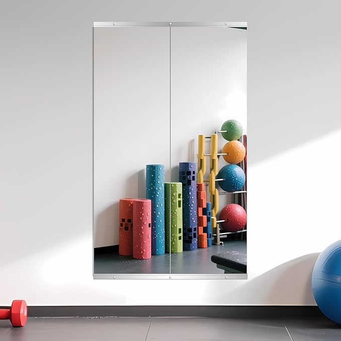 Ruomeng Home Gym Mirror, Large Frameless Body Mirror Tempered Glass by Ruomeng