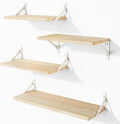 YGEOMER Floating Shelves for Wall, Different Sizes Natural Wood Wall Shelves by YGEOMER