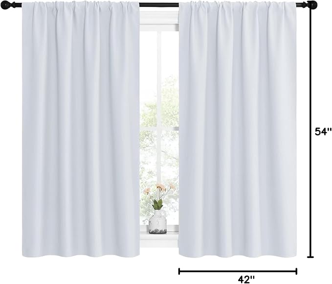 NICETOWN Greyish White Window Curtain Panels - Image 10