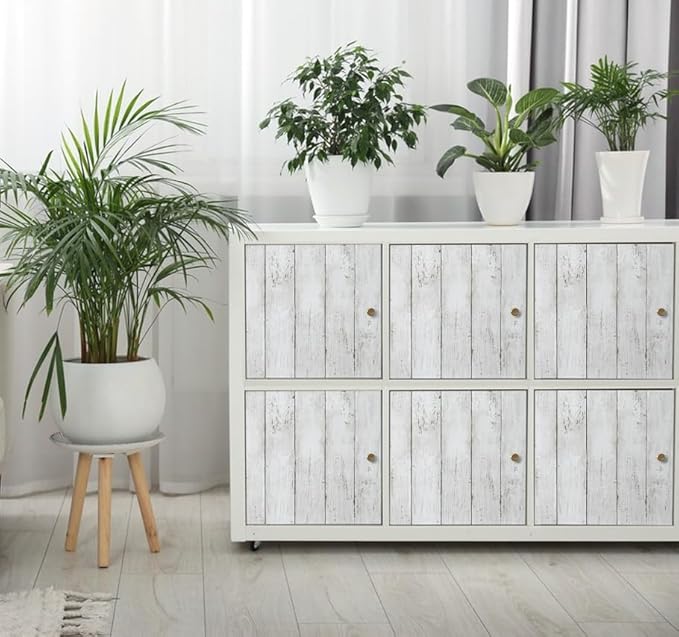 Abyssaly White Gray Wood Paper 17.71 in X 1003.9 in Self-Adhesive Removable - Image 4