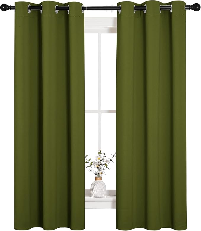 NICETOWN Kitchen Curtain Panels Blackout Draperies, Thermal Insulated Solid - Image 4