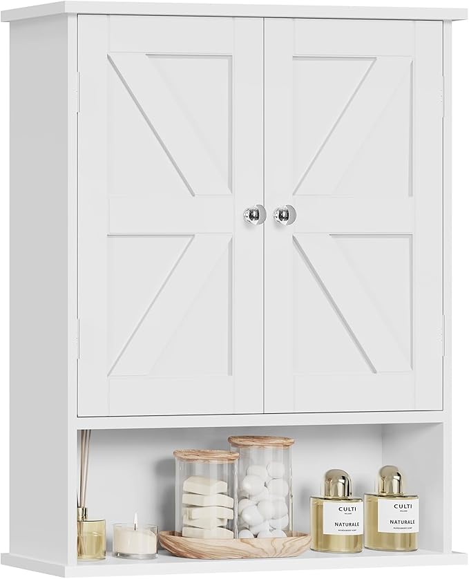 TEENFON Bathroom Wall Cabinet, Over The Toilet Space Saver Storage by TEENFON