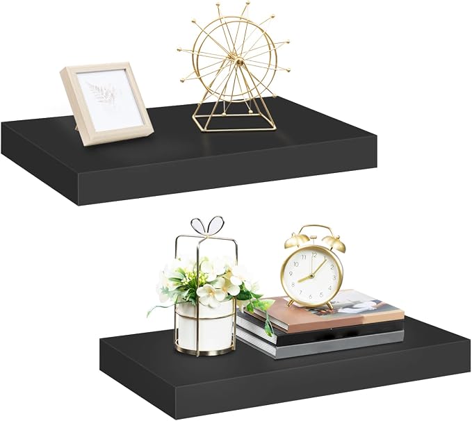 HOOBRO Floating Shelves for Wall, Wall Mounted Shelf Set of 2, 15.7" Hanging - Image 9