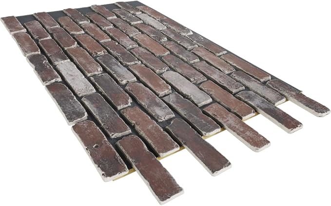 EverStone Aged Brick Faux Brick Panel, 46 7/8"W x 27"H x 1 1/4"D, Moon Rock - Image 6