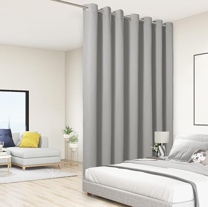 BONZER Room Divider Curtain Total Privacy Wall Wide Grommet Room Darkening by Bonzer