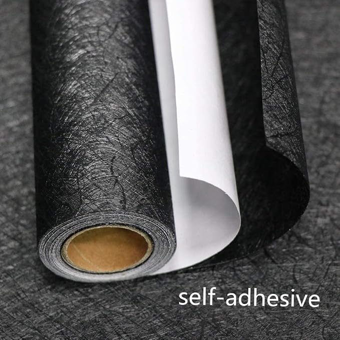 Abyssaly Black Silk Wallpaper Peel and Stick 15.7" X 590.5" Embossed Self - Image 2