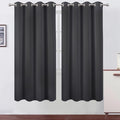 LEMOMO Blackout Curtains 66 x 72 Inch Long Dark Grey Curtains Set of 2 Panels by Lemomo