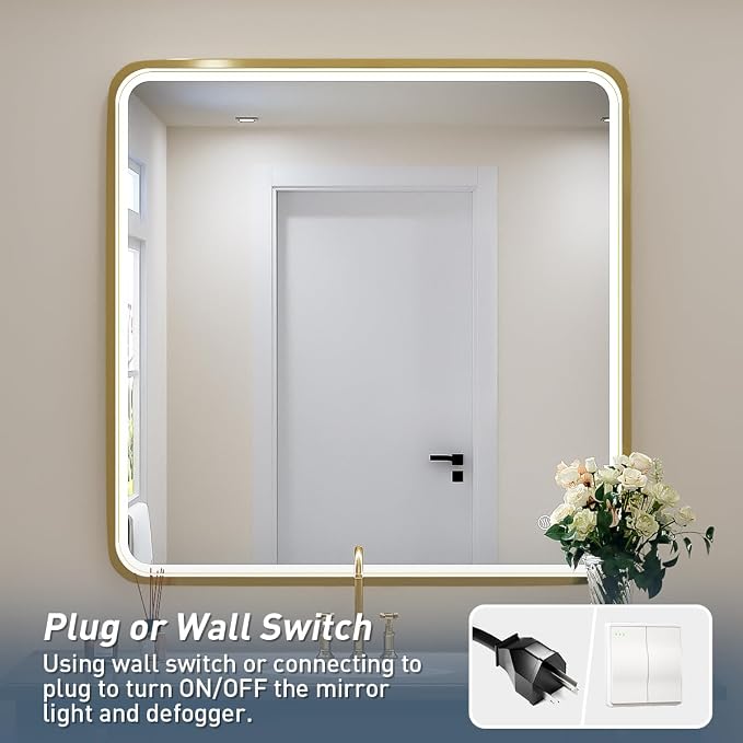 36X36 Inch LED Bathroom Mirrors, Bathroom Vanity Mirror - Image 6
