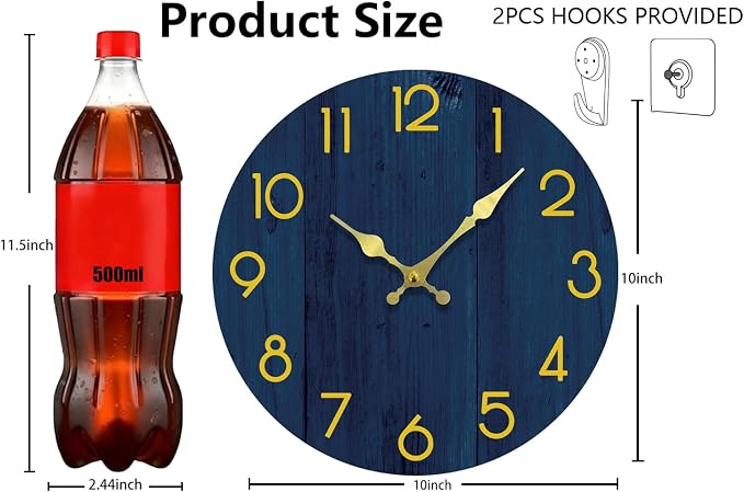 Wall Clock, Modern Wall Clocks Battery Operated, Silent Non Ticking Clock - Image 3
