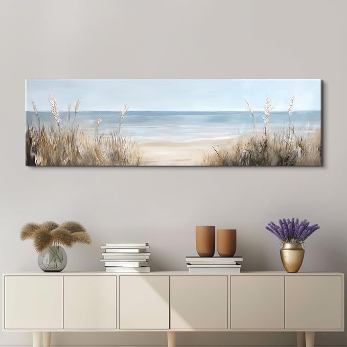 Large Abstract Ocean Wall Art Beach Picture Coastal Room Decor Seaside - Image 5