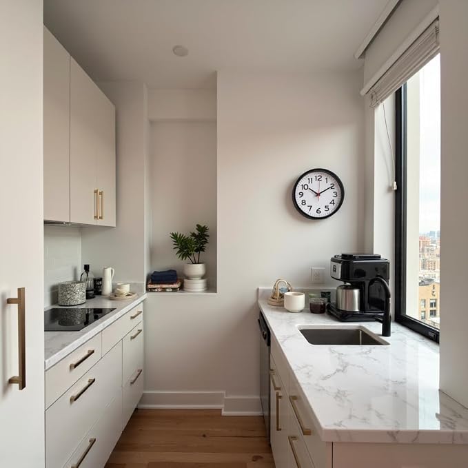 Ultimate Wall Clock | 10 Inch | Silent | Round | Quartz | Black | Kitchen | - Image 7