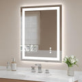 USHOWER LED Bathroom Mirror 28x36 Inch Tempered Glass by USHOWER