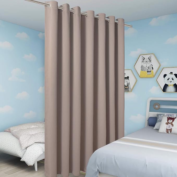 BONZER Room Divider Curtain Total Privacy Wall Noise Reducing Extra Wide - Image 5