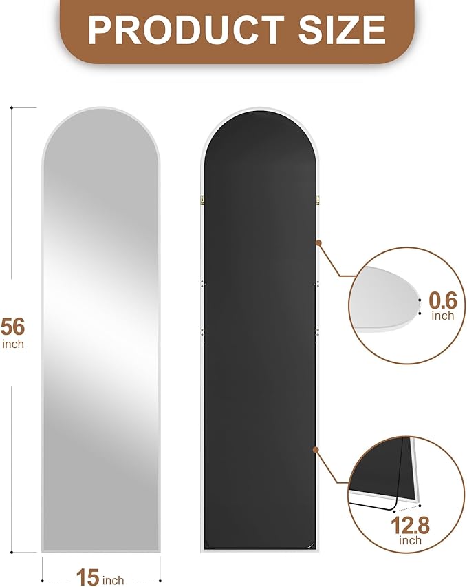 Delma Full Length Mirror, Large Floor Mirror - Image 3
