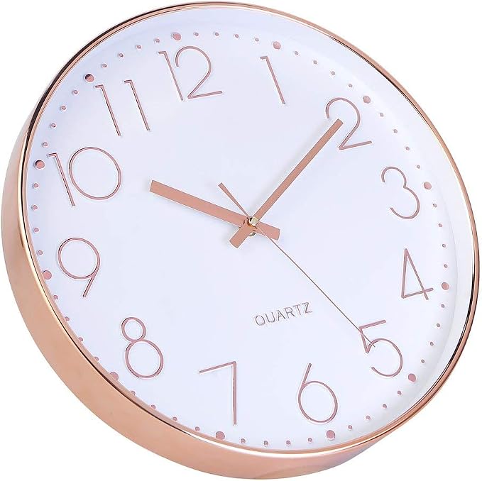 jomparis 12 Inch Battery Operated Silent Non-Ticking Wall Clock, Quality Quartz - Image 2
