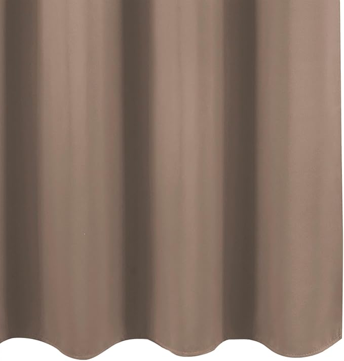LEMOMO Blackout Curtains 66 x 54 Inch Long Cappuccino Curtains Set of 2 Panels - Image 8