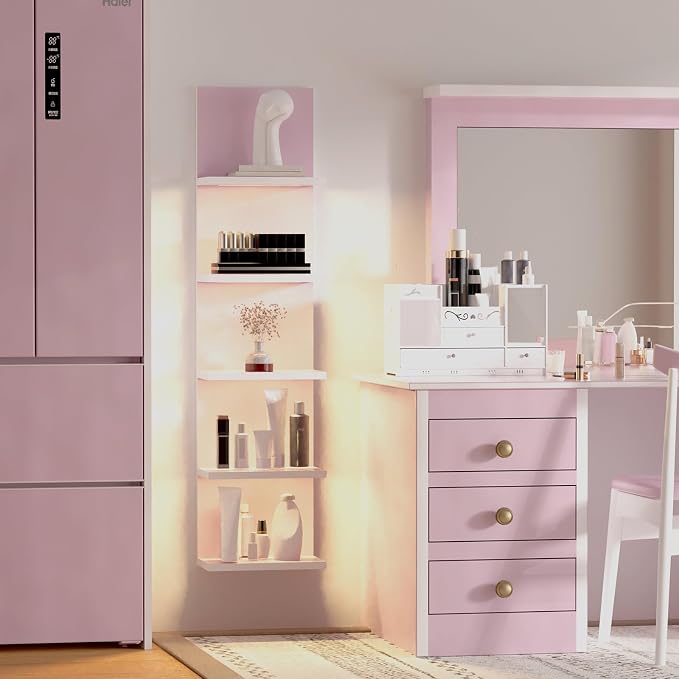 Homaterial 5 Tier Wall Shelf Unit, Modern Vertical Lack Wall Shelves - Image 5