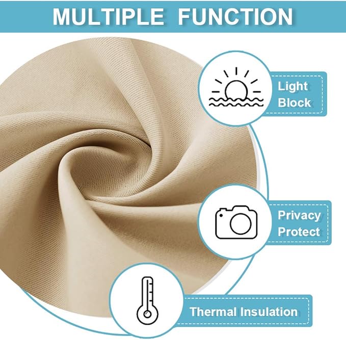 RYB HOME Extra Long Curtains Light Block Soundproof Privacy Blinds - Image 7