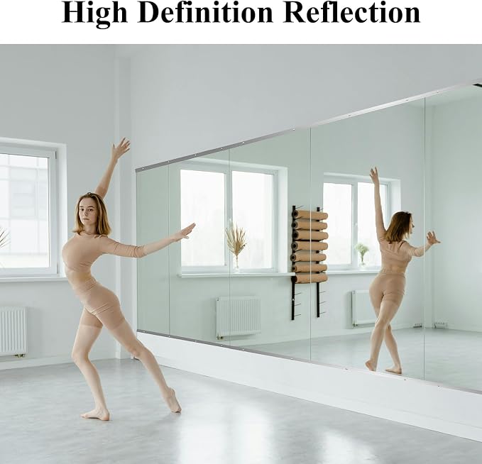 Ruomeng Home Gym Mirror, Large Frameless Body Mirror Tempered Glass - Image 7