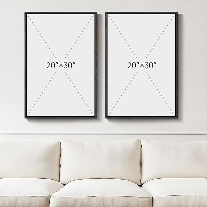 Large Framed Modern Abstract Wall Art Set of 2, Canvas Prints Paintings Artwork - Image 3