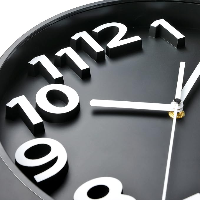 Plumeet 13'' Wall Clock, Large Battery Operated Wall Clocks Silent Non-Ticking - Image 2