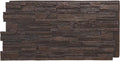 EverStone Cascade Faux Stone Panel, 48 5/8"W x 24 3/4"H x 1 1/4"D, Dark Tobacco by EkenaMillwork