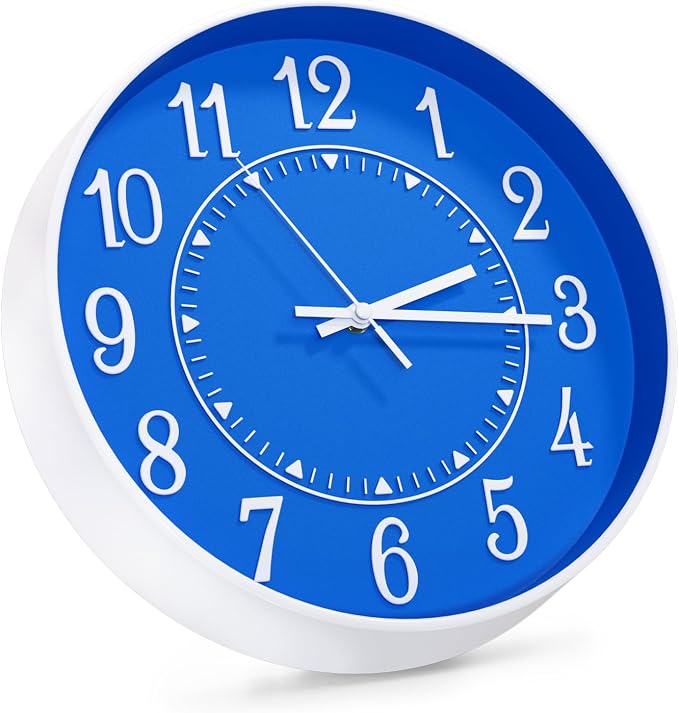 Wall Clock Modern Non-Ticking Battery Operated Silent Wall Clocks Simple Style - Image 2