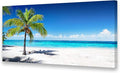 Baisuart Large Canvas Wall Art Summer Ocean Waves Coconut Trees on Sands Beach by Baisuart