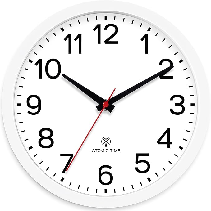 AKCISOT Atomic 10 Inch Wall Clock, Analog Indoor Battery Operated Clock by Akcisot