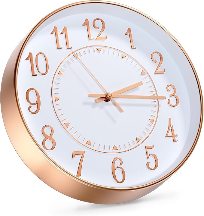 Wall Clock Modern Non-Ticking Battery Operated Silent Wall Clocks Simple Style - Image 2