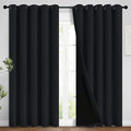 Yakamok 100% Blackout Curtains for Bedroom, 2 Thick Layers Thermal Insulated by Yakamok